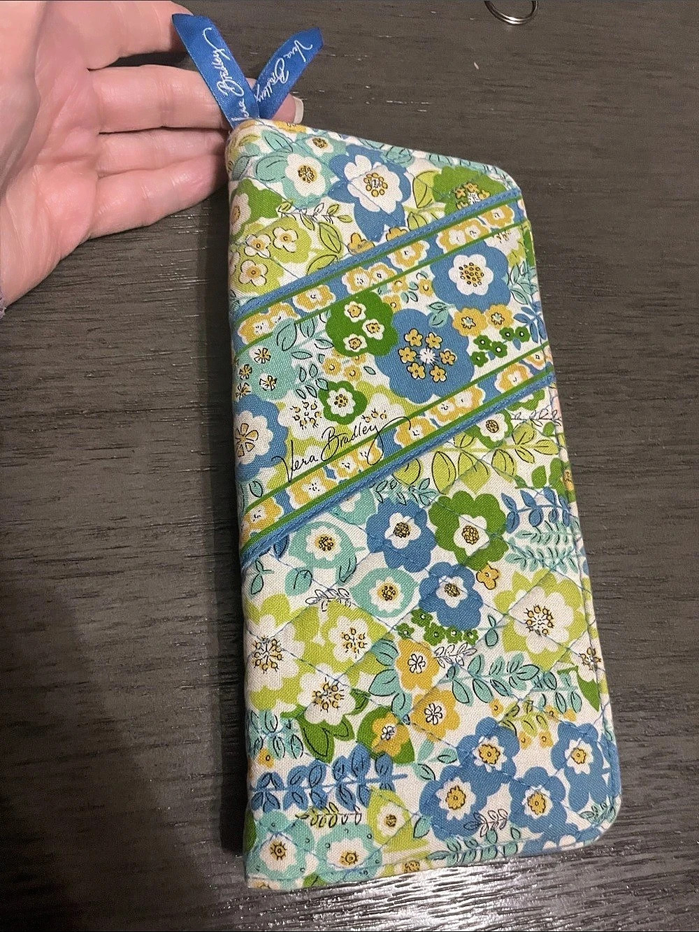 Vera Bradley Floral Wallet Blue & Green